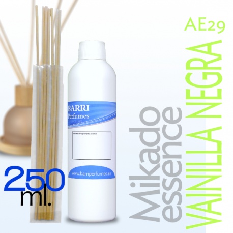 Recarga Essência Mikado 250 ml. + 7 Sticks - Aroma: A29 BAUNILHA PRETA