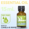 Esencia 100% Puro Natural 15 ml. Aroma: CANELA & MANZANA